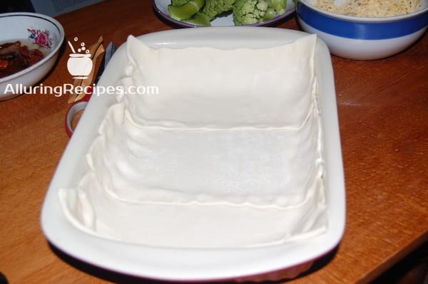киш на слоеном тесте - alluringrecipes.com