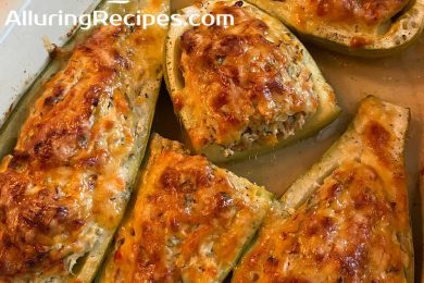 Фаршировані кабачки з куркою